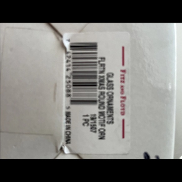 Fitz And Floyd Glass Round Motif Ornament New In Box - Picture 5 of 5